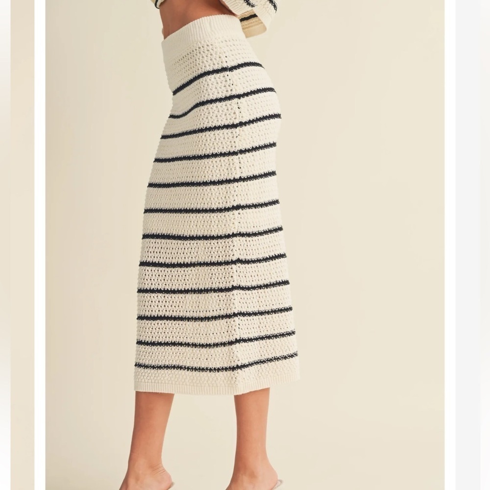 evolutionary stripe knit skirt - Picture 2 of 11